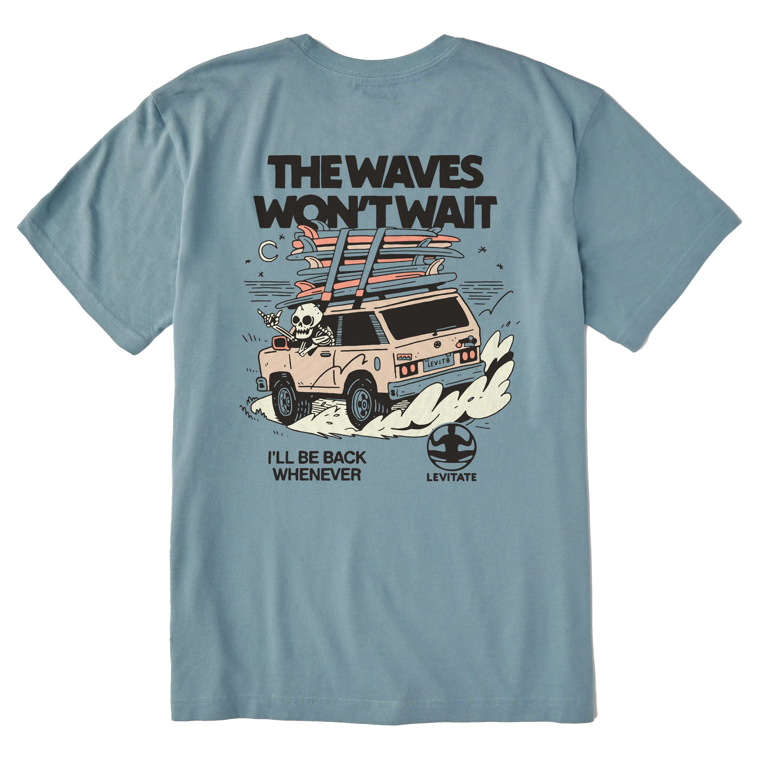 Men's Waves Won't Wait Short Sleeve Premium Tee - Image 5