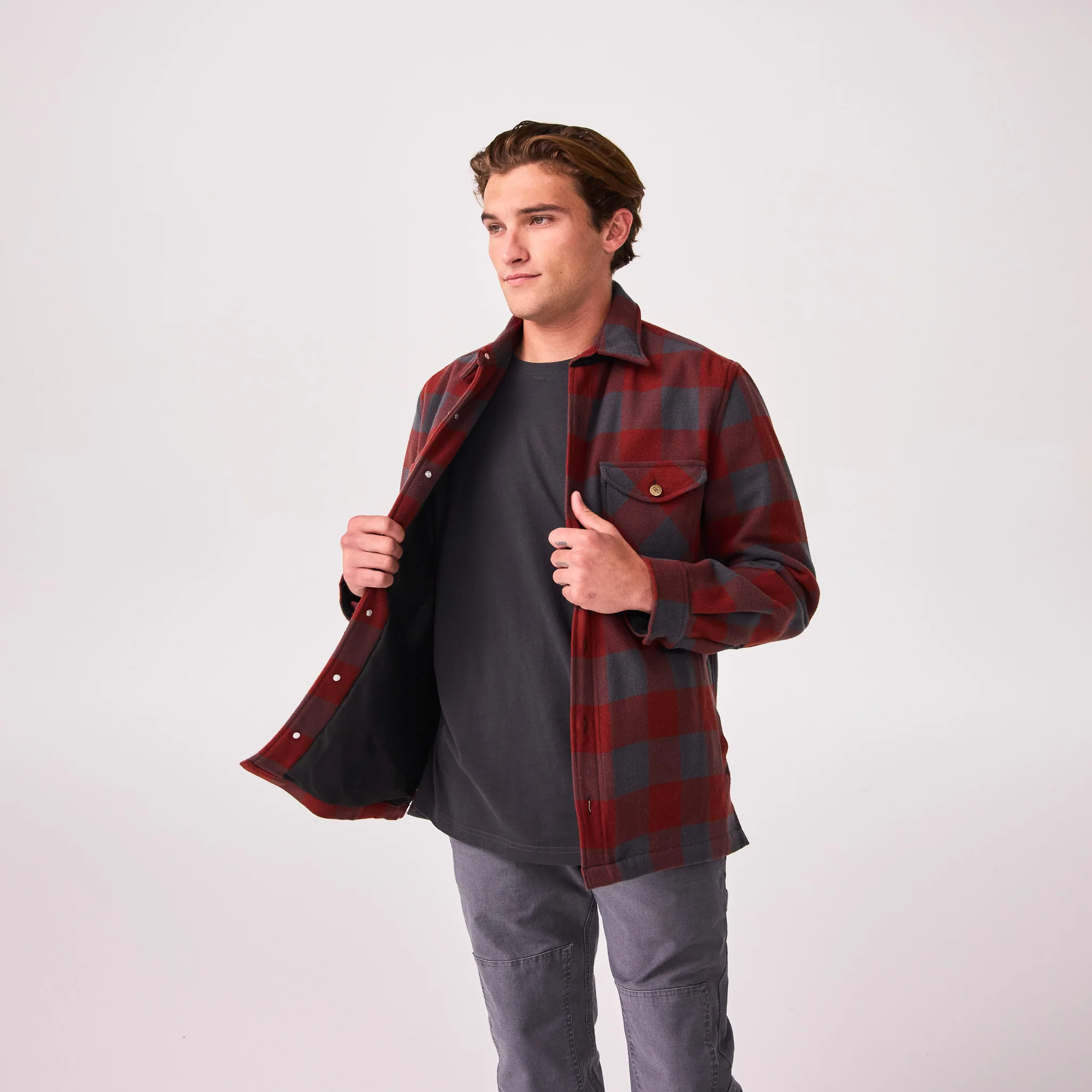 Men's New England Woolen Shirt Jacket - Image 10