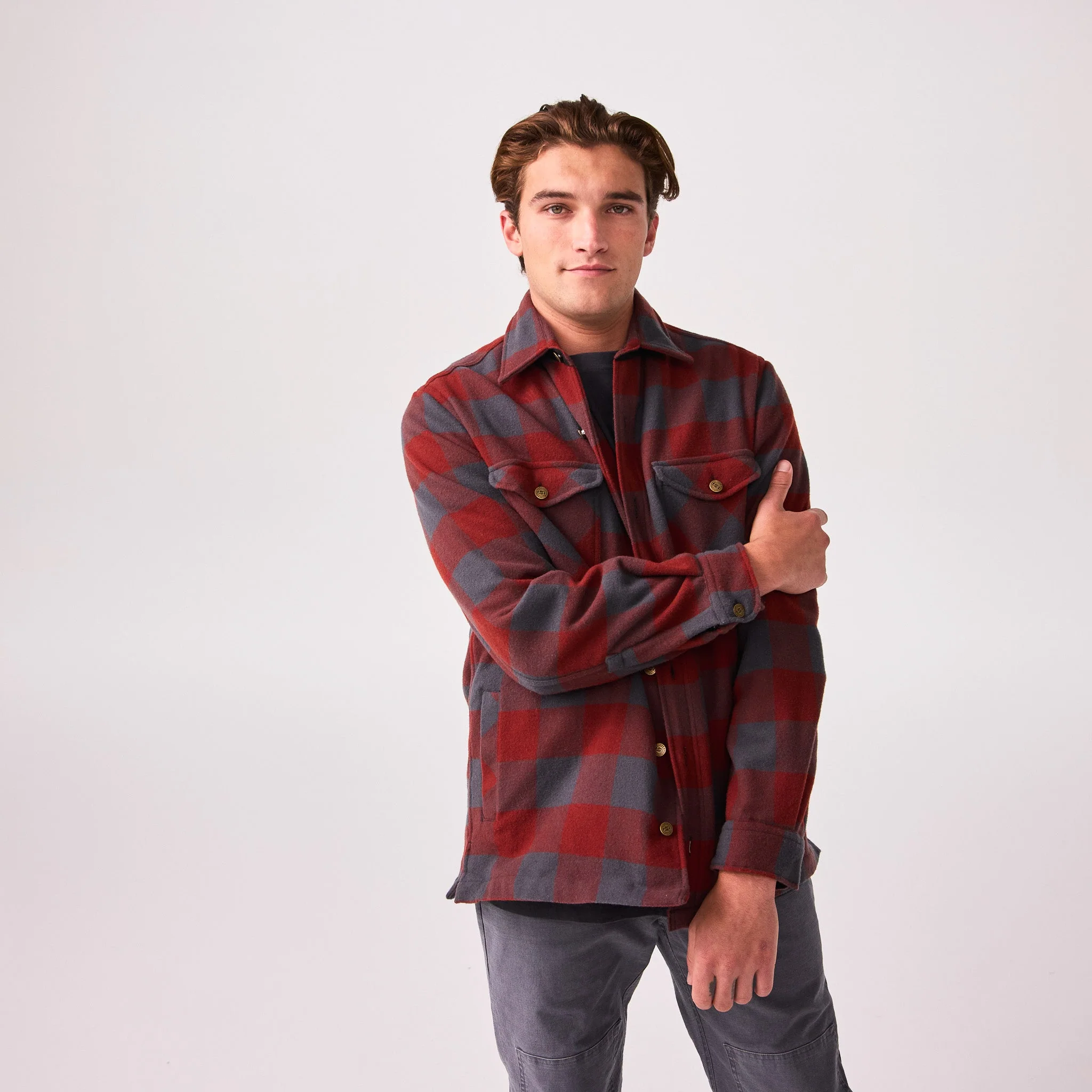 Men's New England Woolen Shirt Jacket - Image 11