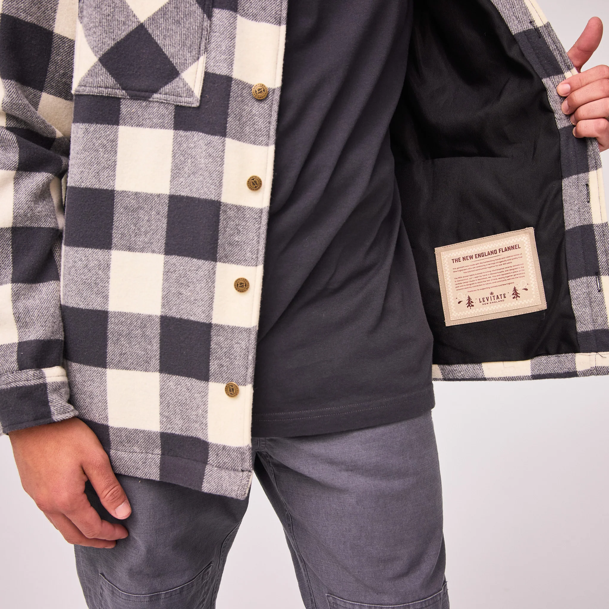 Men's New England Woolen Shirt Jacket - Image 4