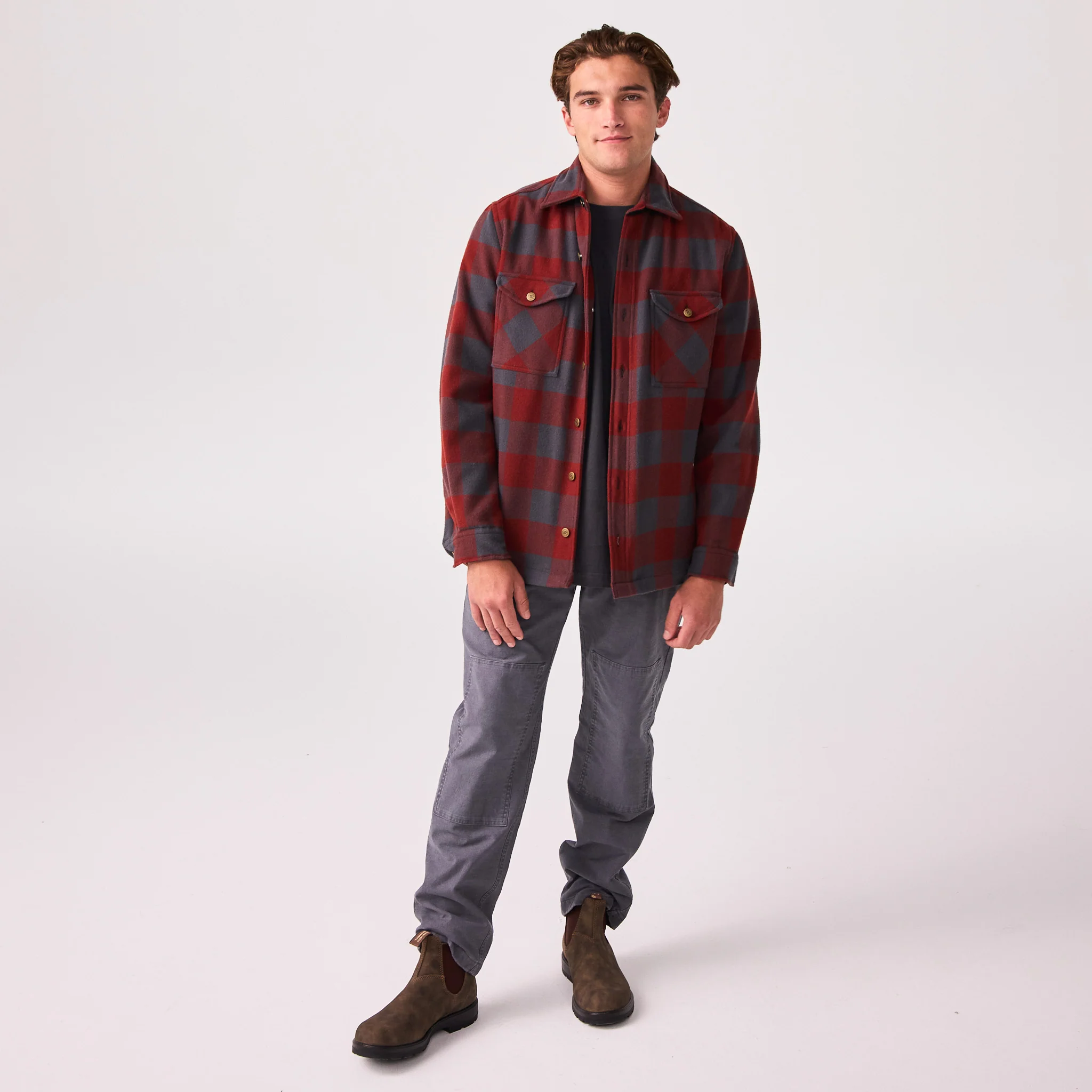Men's New England Woolen Shirt Jacket - Image 8