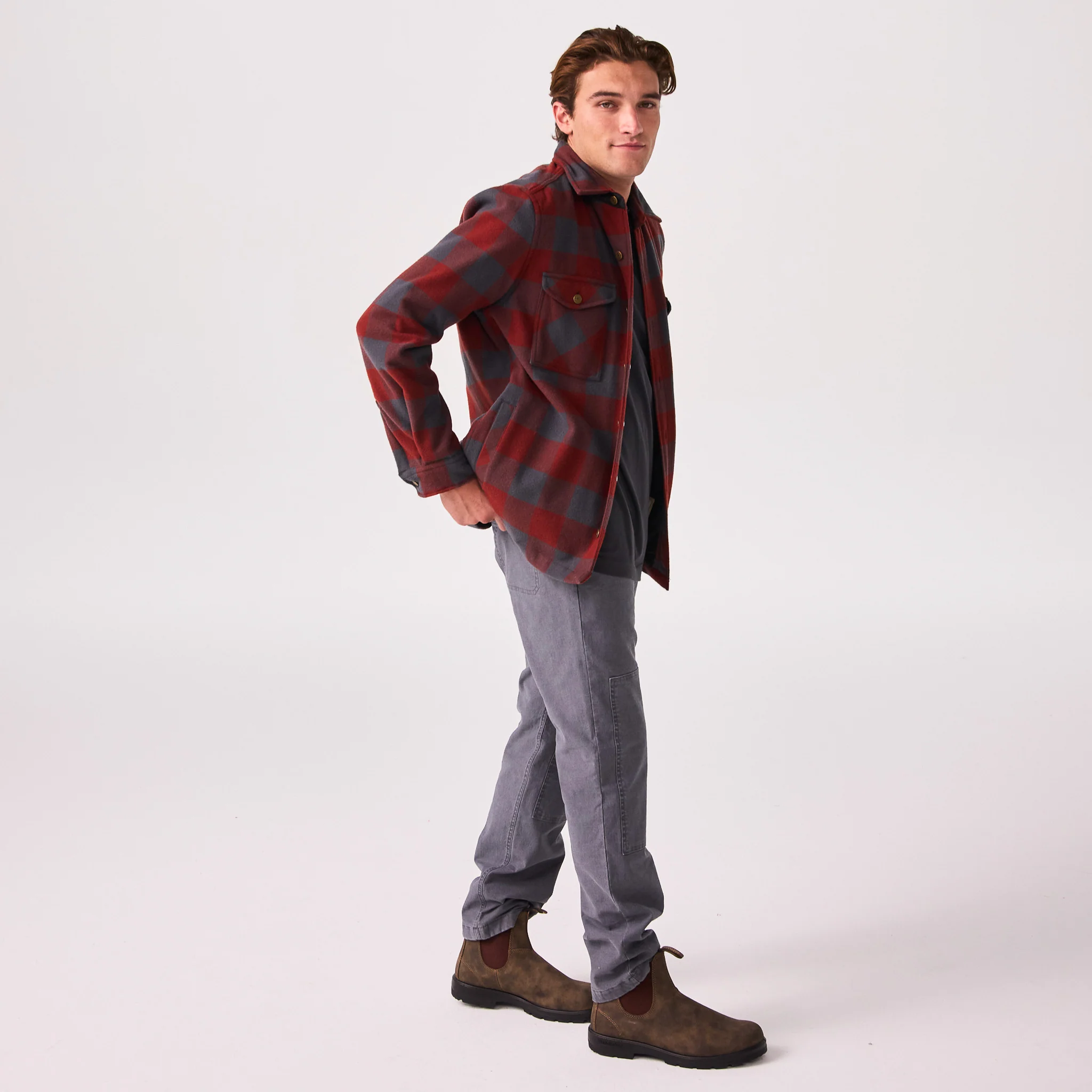 Men's New England Woolen Shirt Jacket - Image 9