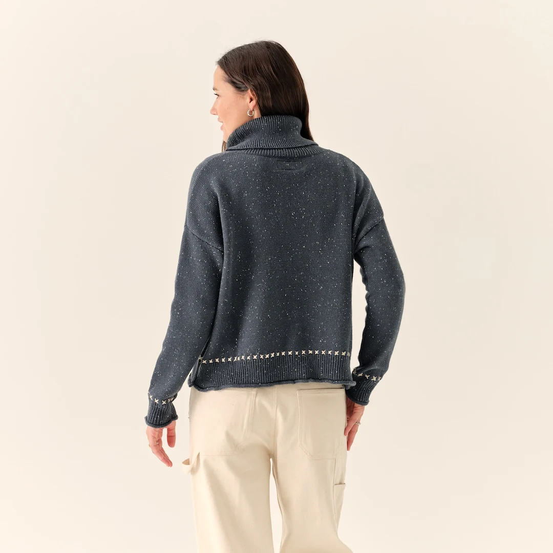 Women's Fisherman Cowl Neck Sweater - Image 3